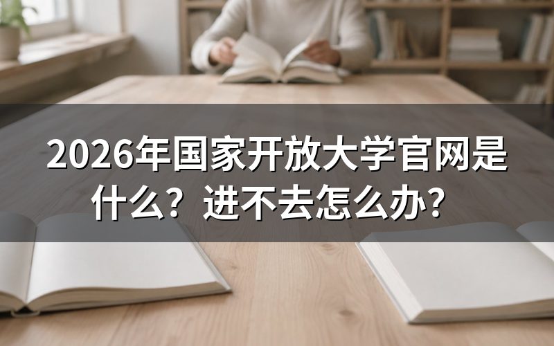 国家开放大学官网为什么进不去?
