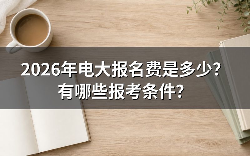 2026年电大报名费具体怎么算?