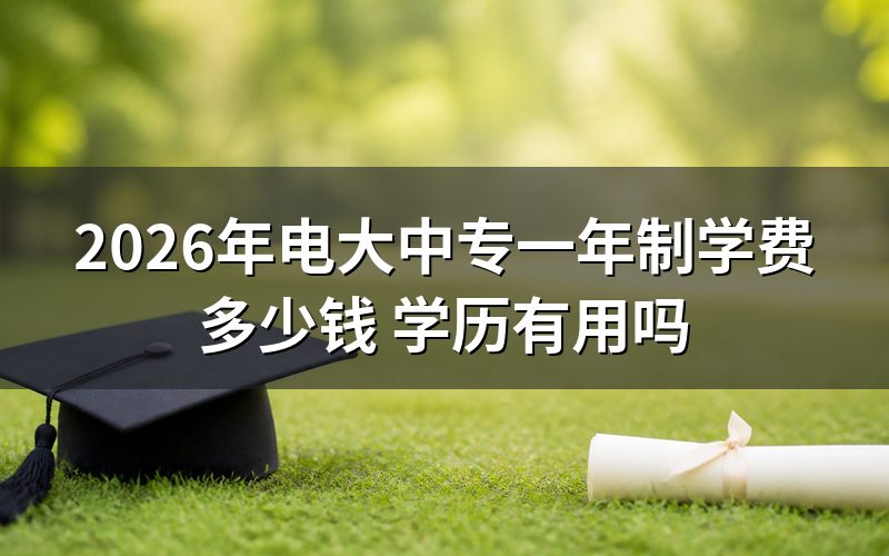 电大中专一年制具体要交哪些费用？