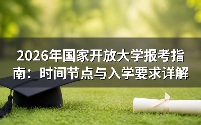 2026年国开报名需要满足什么条件？
