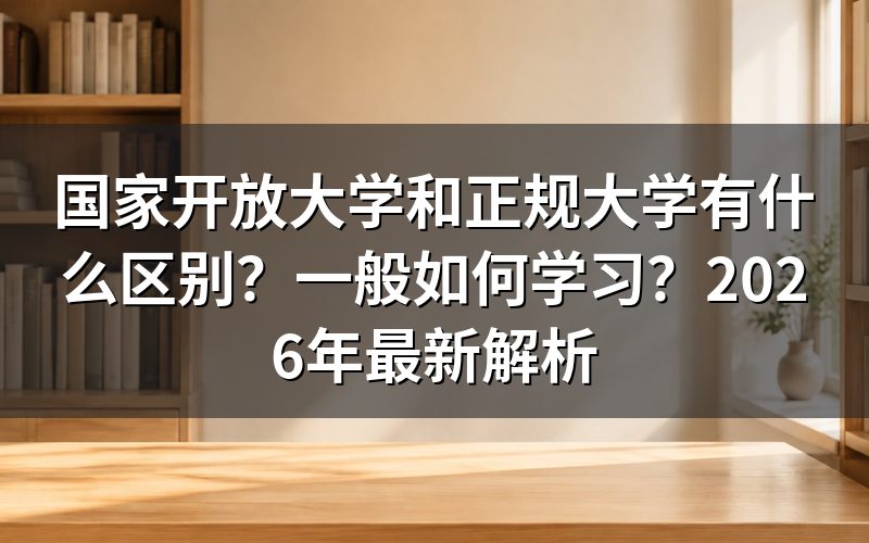 国家开放大学与正规大学的区别