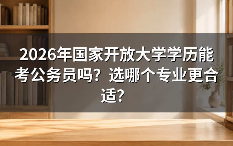 国家开放大学学历能考公务员吗?