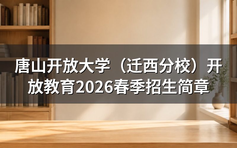 2026年迁西分校开放教育要交多少钱?