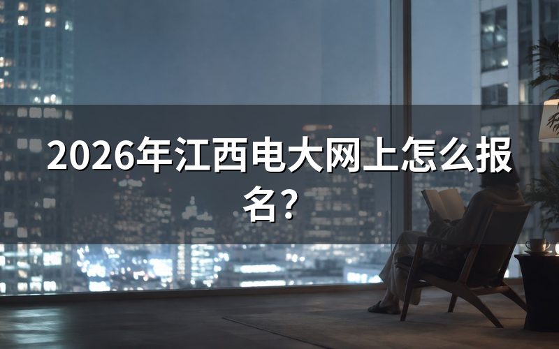 2026年江西电大网上报名具体步骤