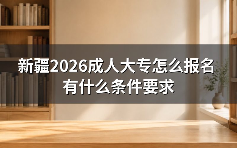 新疆成人大专报名具体流程