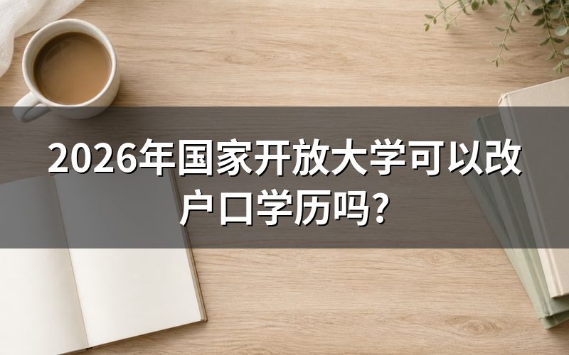 国家开放大学学历能改户口本信息吗?