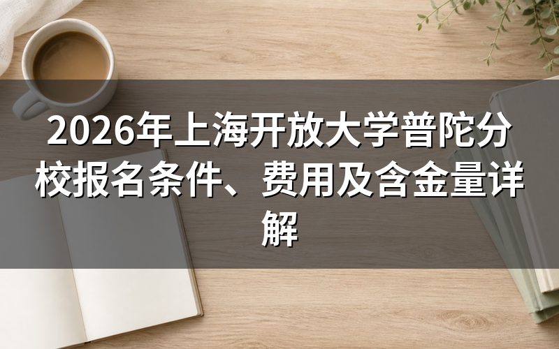 2026年上海开放大学普陀分校费用多少?