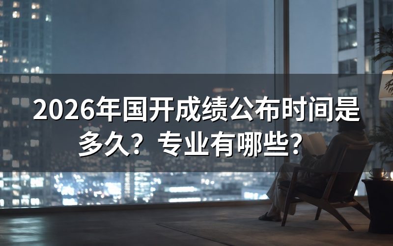 2026年国开成绩什么时候公布?