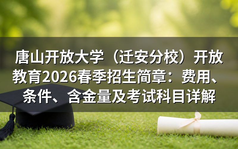 2026年春季招生费用是多少？