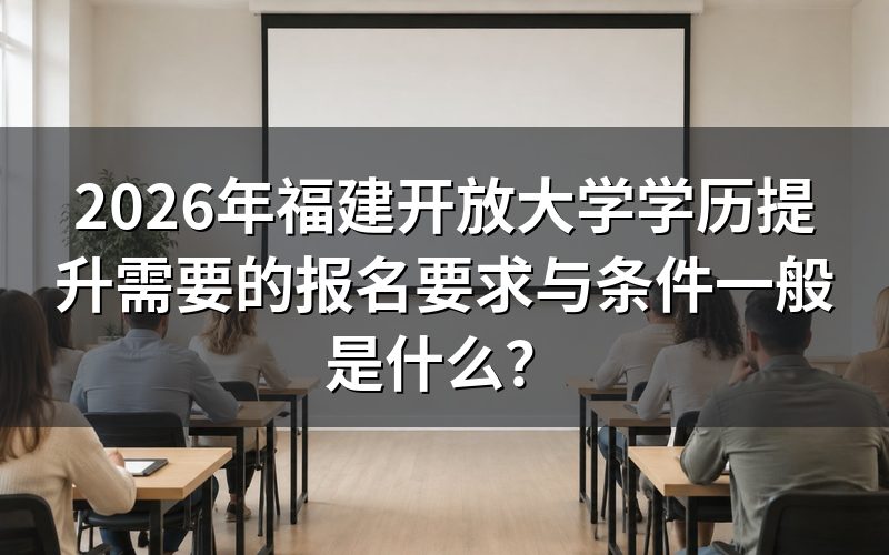 福建开放大学报名需要什么学历条件?