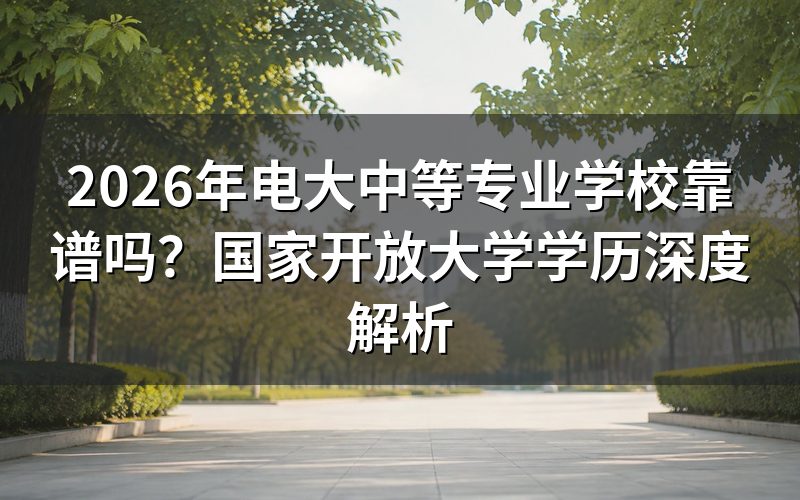 电大中专文凭国家承认吗？