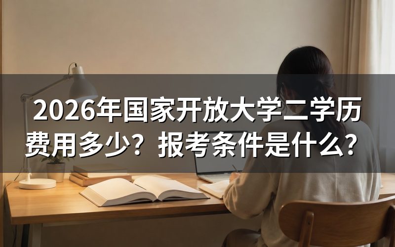 2026年国开二学历要多少钱？