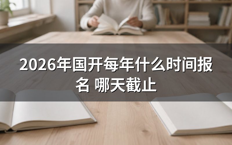2026年国开报名具体分哪几个阶段?