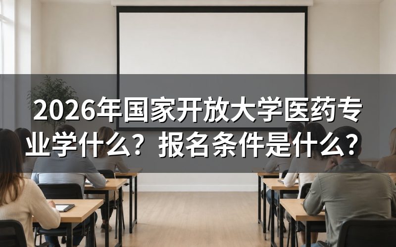 国家开放大学医药专业学什么？