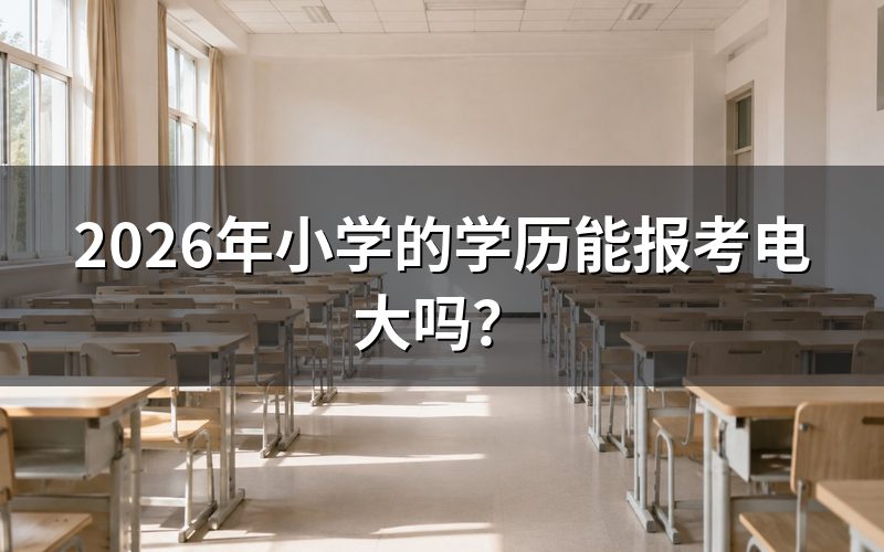 小学学历报考电大需要什么条件?