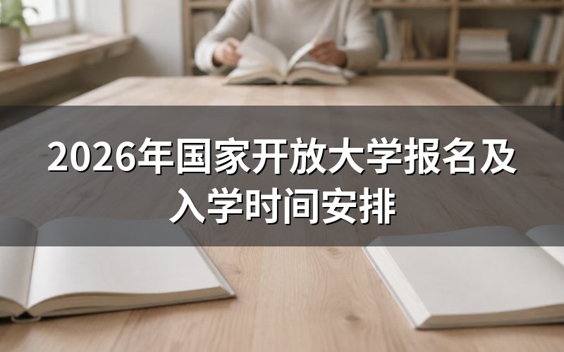 2026年国家开放大学具体报名时间是什么时候?