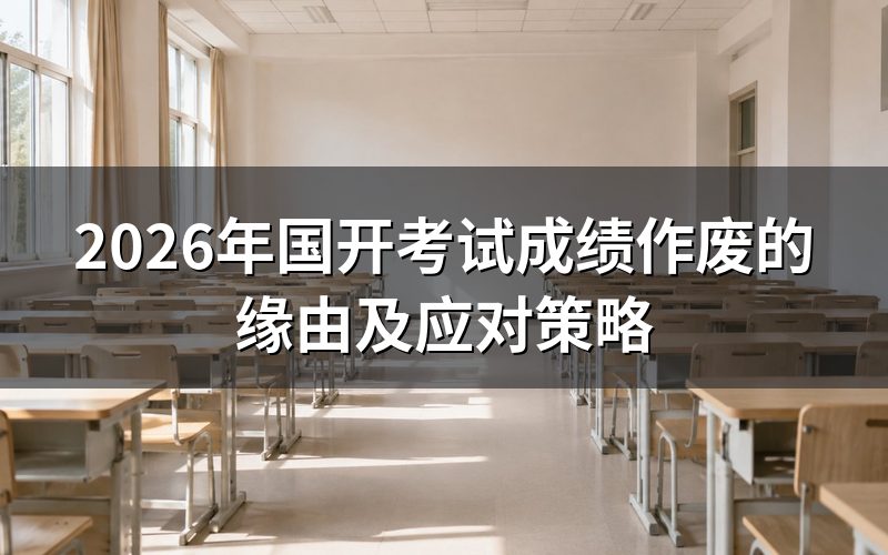 国开考试成绩为什么会作废？