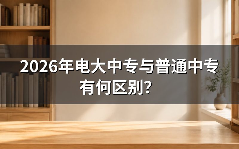 电大中专与普通中专核心区别对比