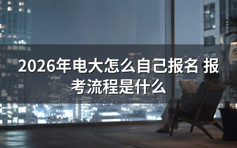 2026年电大自己报名的具体步骤