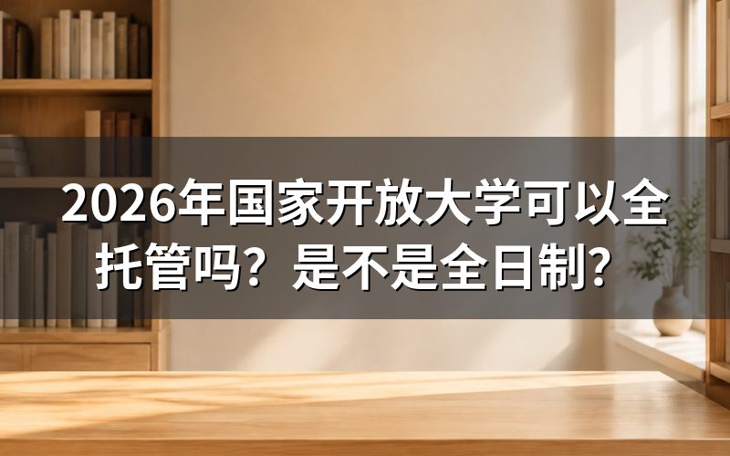 2026年国家开放大学可以全托管吗？