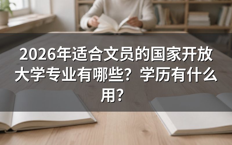文员适合报考哪些国家开放大学专业?