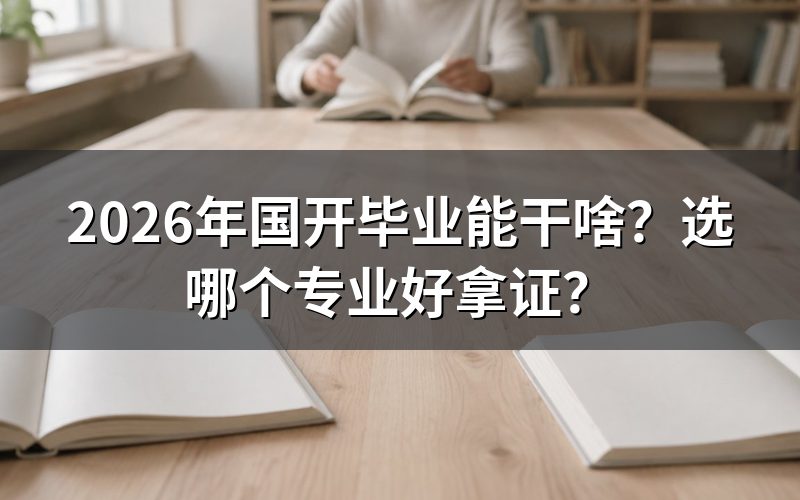国家开放大学学历能做什么?