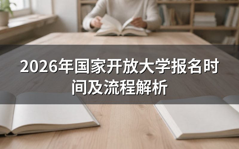 2026年国家开放大学具体报名时间是什么时候?