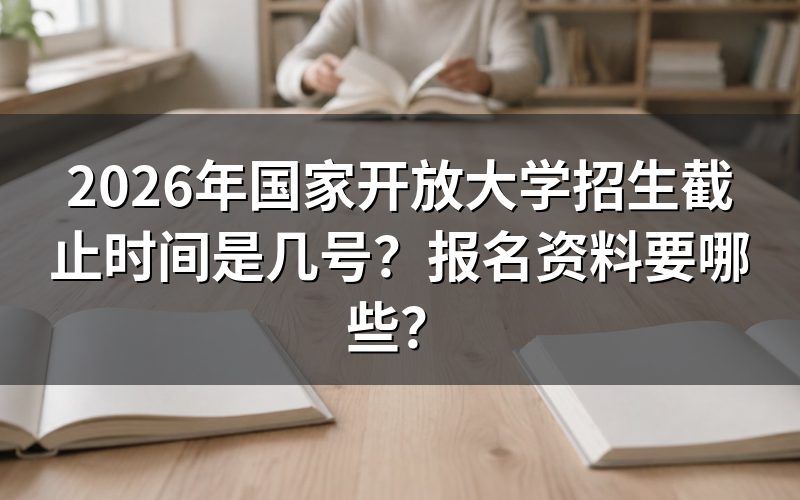 2026年国开招生截止时间具体怎么安排?
