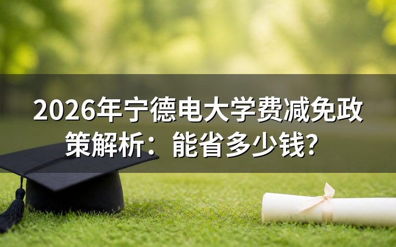 2026年宁德电大学费能减免多少?