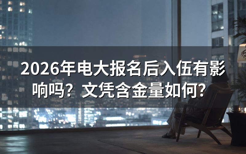 电大报名后入伍会影响学业吗?