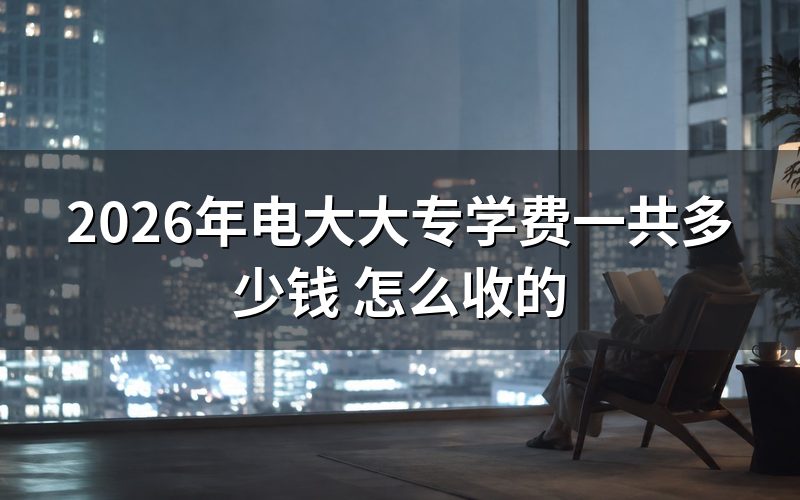 电大大专学费具体怎么计算?