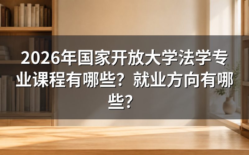 法学专业具体开设哪些课程?