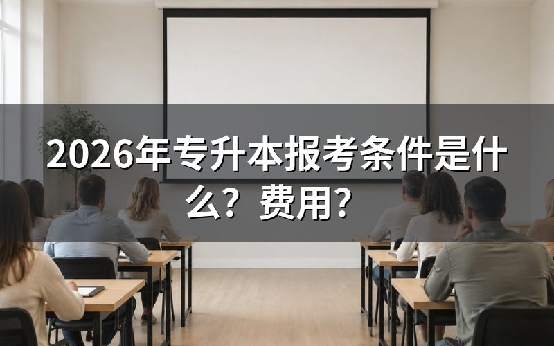2026年专升本报考条件有哪些?