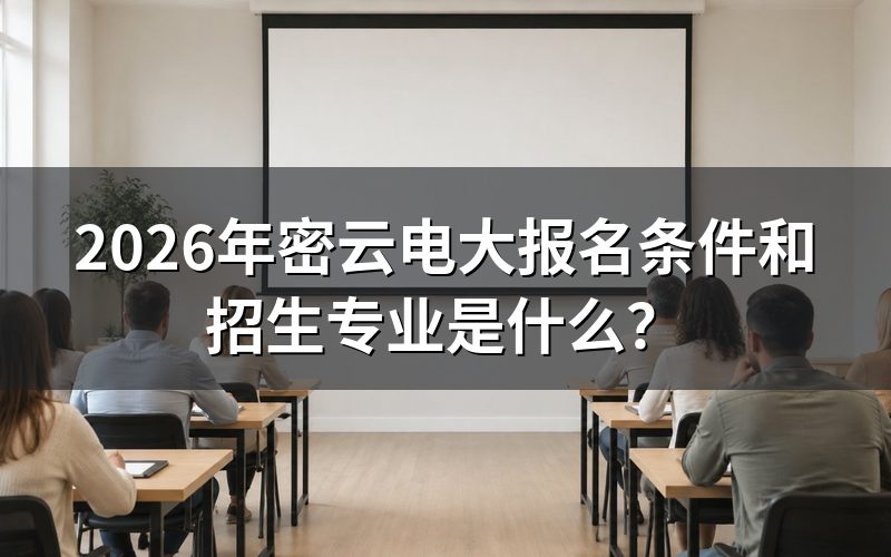 2026年密云电大具体报名条件有哪些?