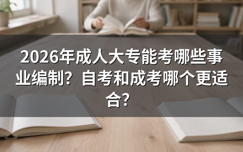 自考和成考的核心区别对比