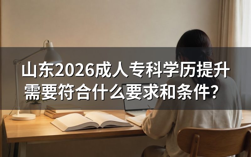 2026年山东成人专科学历提升有哪些方式?