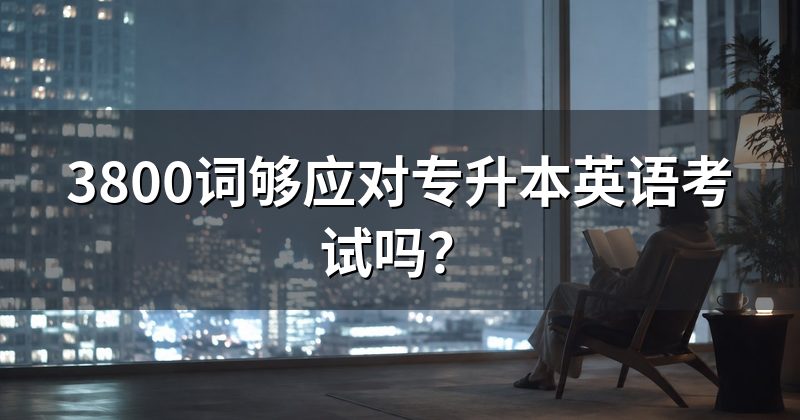3800词够应对专升本英语考试吗?