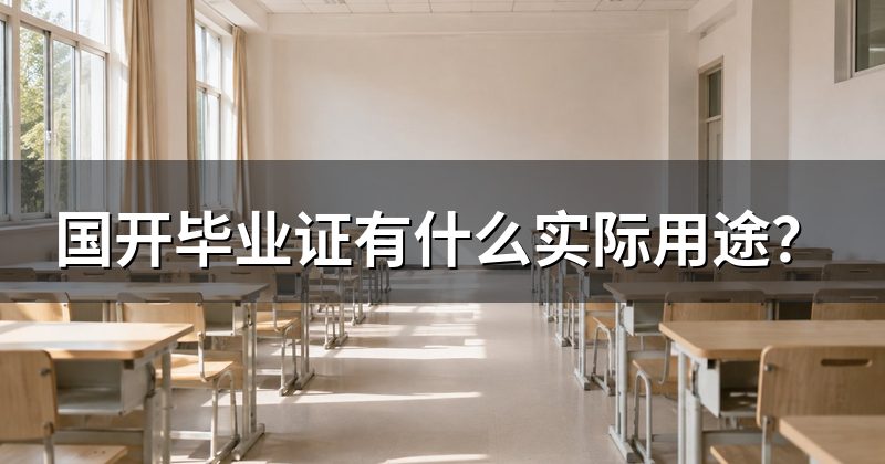 国开毕业证有什么实际用途？