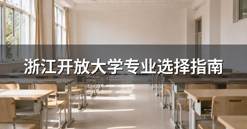 浙江开放大学专业选择指南