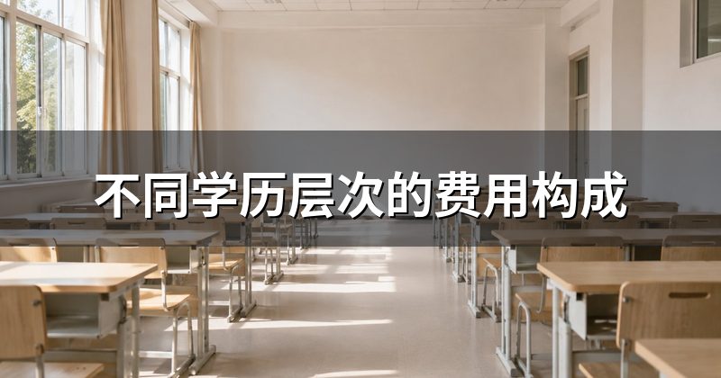 不同学历层次的费用构成