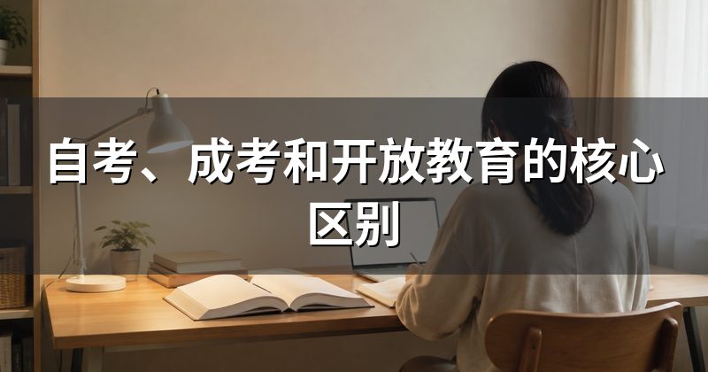 自考、成考和开放教育的核心区别