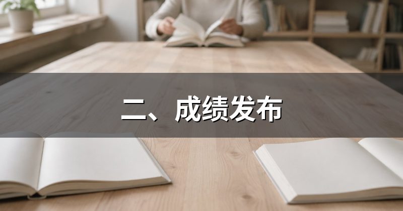二、成绩发布