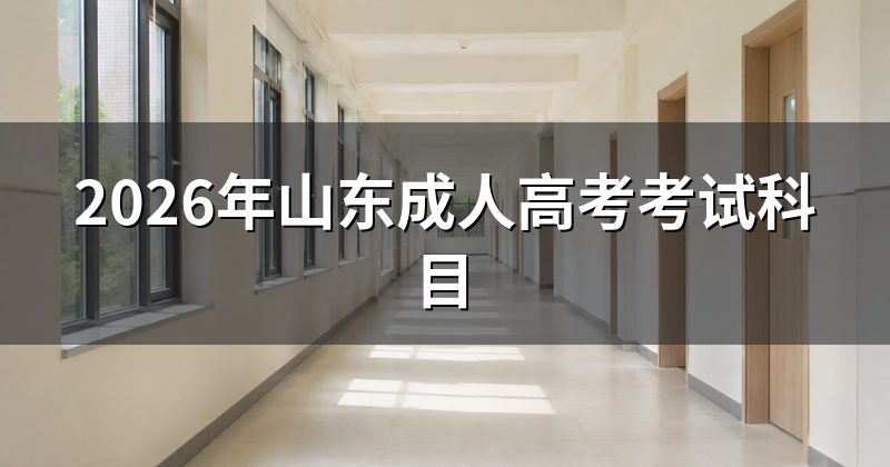 2026年山东成人高考考试科目
