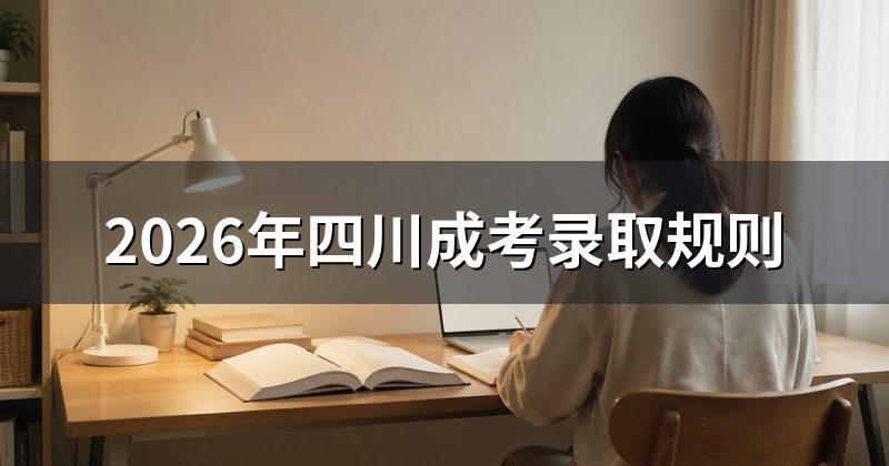 2026年四川成考录取规则