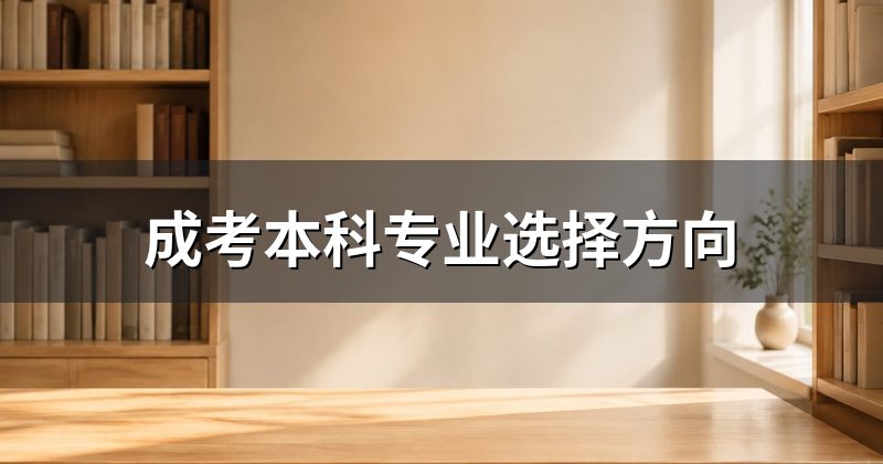 成考本科专业选择方向