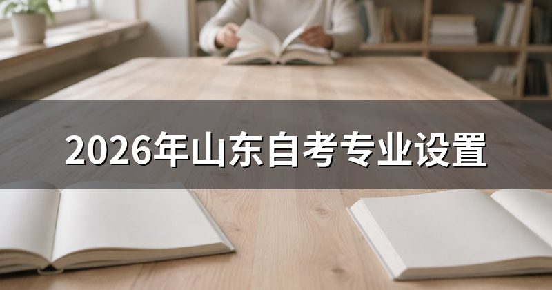 2026年山东自考专业设置