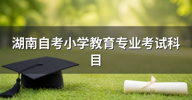 湖南自考小学教育专业考试科目
