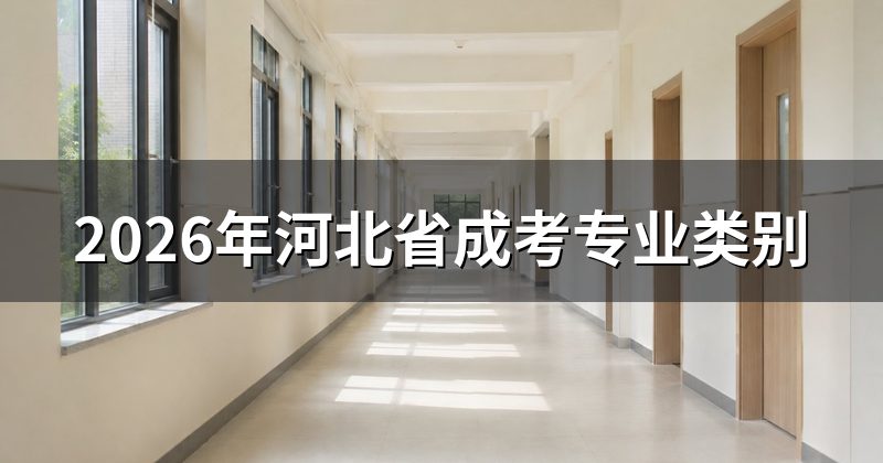 2026年河北省成考专业类别