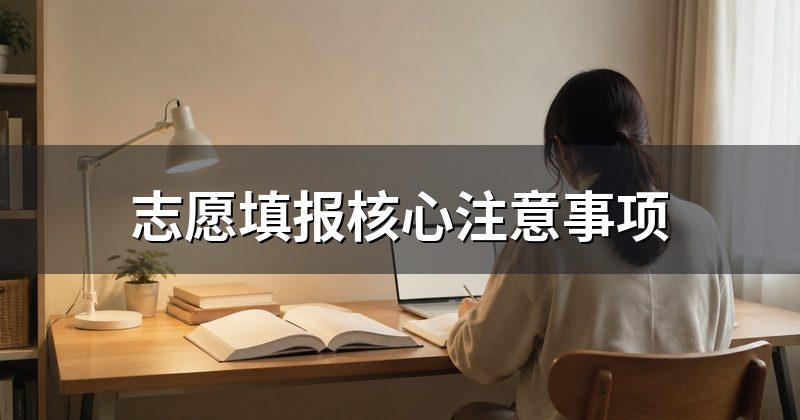 志愿填报核心注意事项