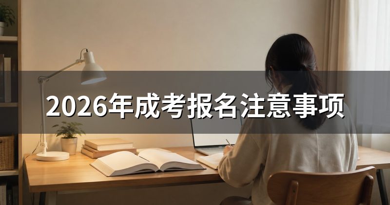 2026年成考报名注意事项